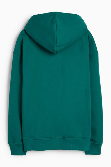 Enfants garçons - Renne et snowboard - sweat à capuche de Noël - vert