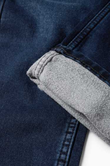Kinderen: jongens - Slim jeans - thermojeans - LYCRA® - jeansdonkerblauw