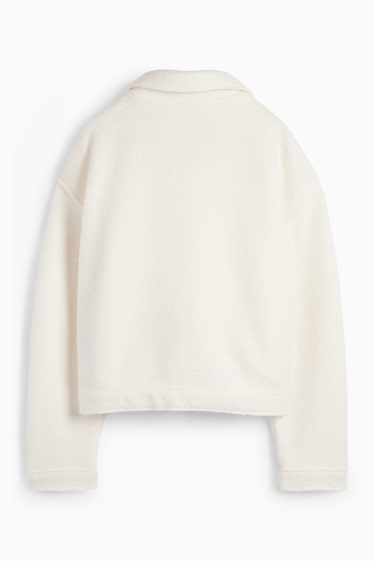 Damen - Bouclé-Jacke - cremeweiß