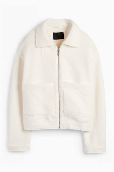 Damen - Bouclé-Jacke - cremeweiß