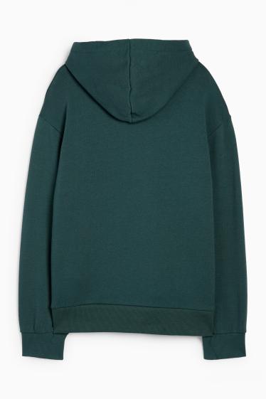 Kinder Buben - Wolf - Hoodie - dunkelgrün