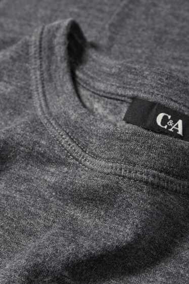 Women - Long sleeve top - slim fit - gray-melange