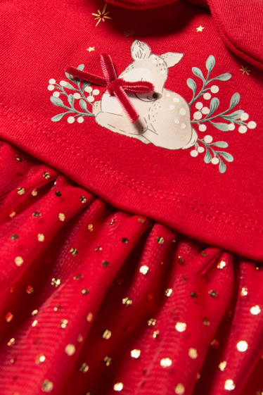 Bébés filles - Faon - tenue pour bébé - 2 pièces - style festif - rouge