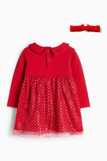 Bébés filles - Faon - tenue pour bébé - 2 pièces - style festif - rouge
