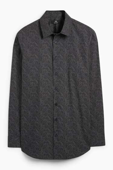 Herren - Set - Pullover mit V-Ausschnitt und Businesshemd - 2 teilig - grau
