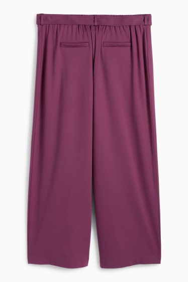 Damen - Jersey-Hose - Flared Fit - lila