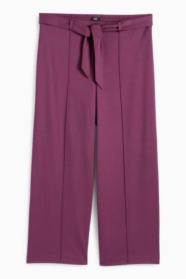Damen - Jersey-Hose - Flared Fit - lila