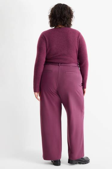 Damen - Jersey-Hose - Flared Fit - lila