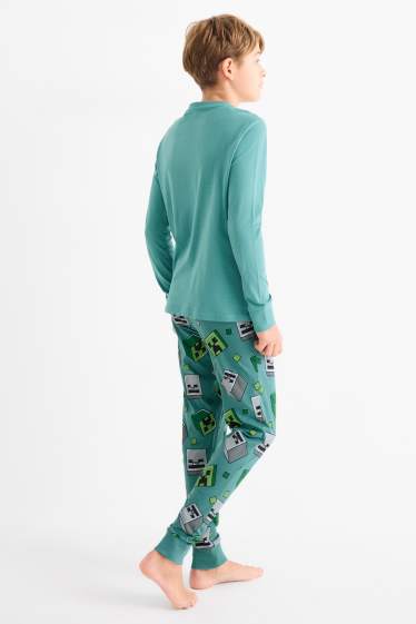 Kinderen: jongens - Minecraft - pyjama - 2-delig - groen