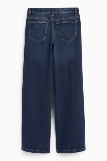 Enfants filles - Jean de coupe évasée - jean bleu foncé