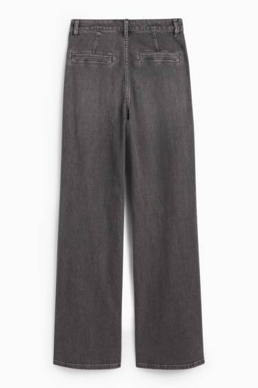 Femmes - Wide leg jean - high waist - LYCRA® - jean gris foncé