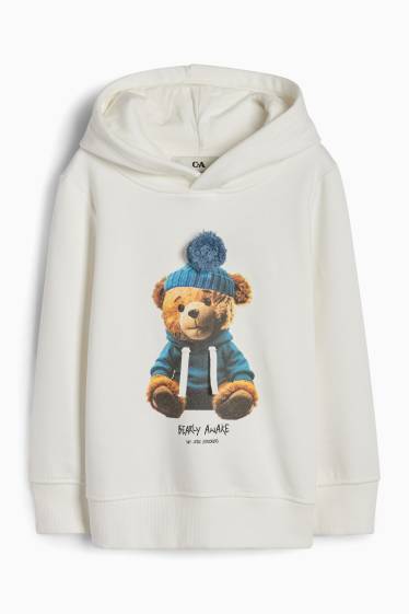 Children Boys - Teddy bear - hoodie - white