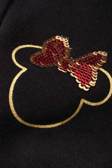 Děti - dívky - Minnie Mouse - termo legíny - černá