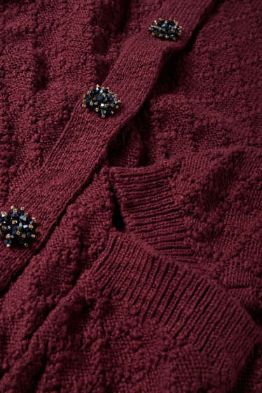 Femei - Cardigan - bordo