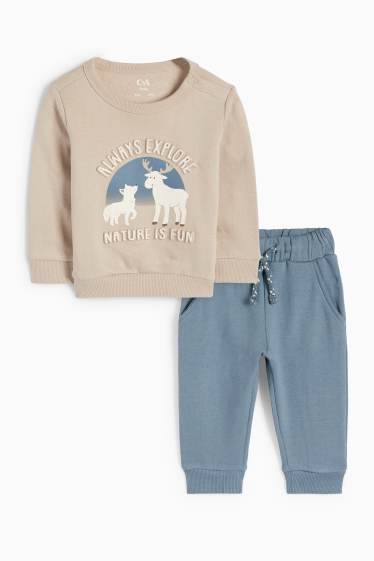 Miminka - chlapci - Outfit pro miminka - světle béžová