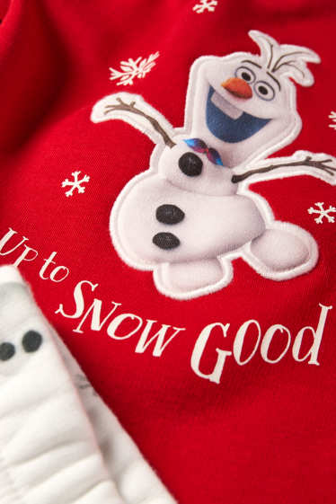 Unisex - Frozen - pigiama per neonati - 2 pezzi - rosso