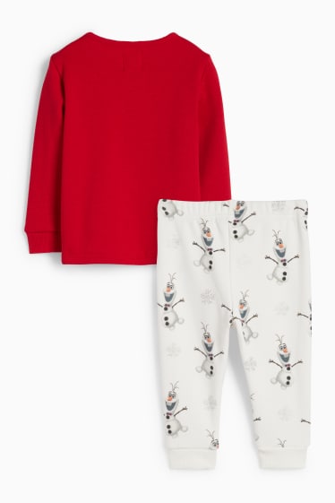 Unisex - Frozen - pigiama per neonati - 2 pezzi - rosso