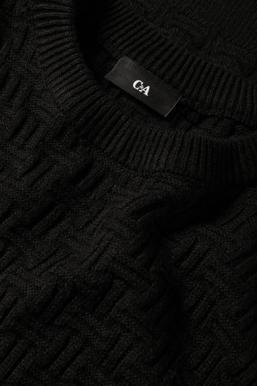 Men - Jumper - textured - black