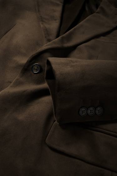 Uomo - Giacca in velluto - slim fit - stretch - verde scuro