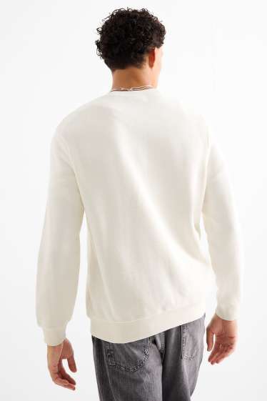 Herren - Sweatshirt - strukturiert - weiss