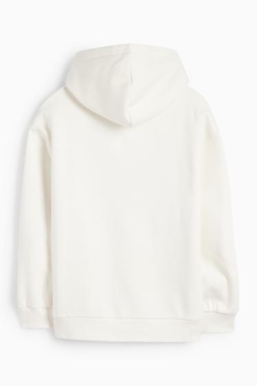 Kinder Mädchen - Teddybär - Hoodie - cremeweiss