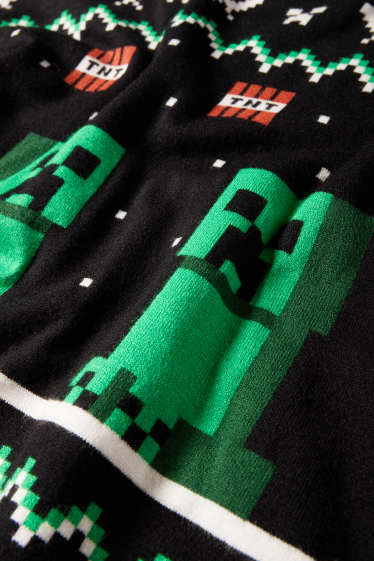Děti - chlapci - Minecraft - svetr - černá