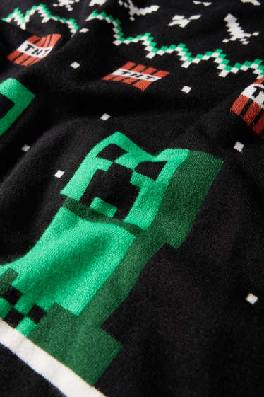 Děti - chlapci - Minecraft - svetr - černá
