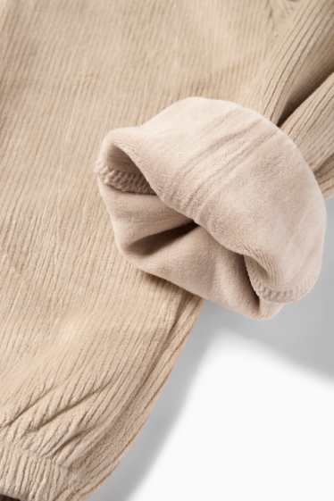 Bébés garçons - Pantalon de jogging chaud pour bébé de Noël - finition côtelée - beige