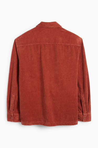 Herren - Cord-Hemdjacke - Relaxed Fit - Kent - orange