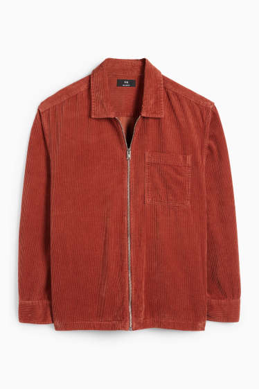 Herren - Cord-Hemdjacke - Relaxed Fit - Kent - orange