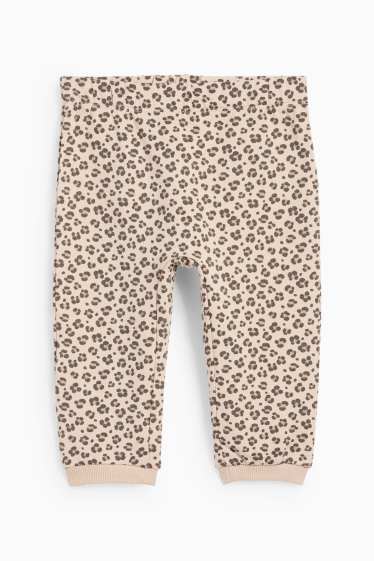 Miminka - dívky - Motiv leoparda - pyžamo pro miminka - 2dílné - šedá