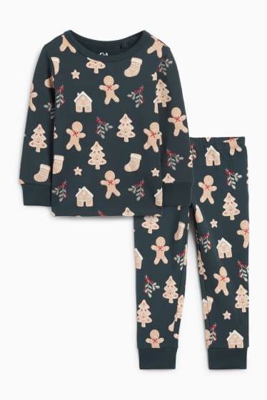 Bambini - Mini Me - pigiama natalizio per bambini - 2 pezzi - fantasia - verde scuro