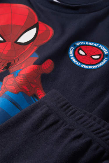 Děti - chlapci - Spider-Man - souprava - pyžamo a maska na spaní - 3dílná - tmavomodrá