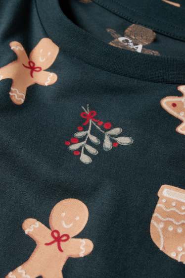 Damen - Mini Me - Damen-Weihnachts-Pyjama - gemustert - dunkelgrün