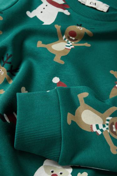Nen - Pare Noel - conjunt - dessuadora i gorra nadalenca - verd fosc
