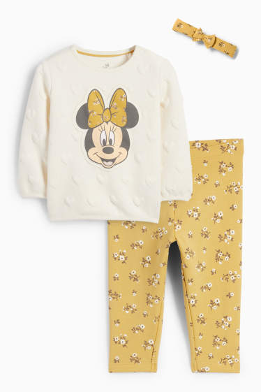 Baby Mädchen - Minnie Maus - Baby-Outfit - 3 teilig - gelb