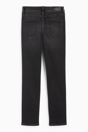 Dames - Slim jeans - mid waist - thermojeans - LYCRA® - jeansdonkergrijs