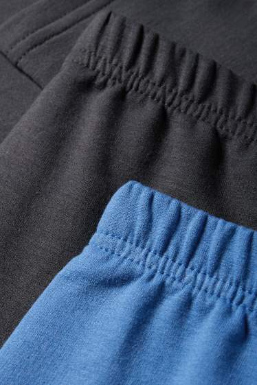 Kinderen: jongens - Set van 2 - lange thermo-onderbroek - donkerblauw
