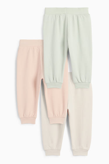 Bebés niñas - Pack de 3 - pantalones de deporte para bebé - bordado inglés - beige claro