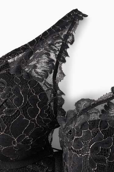 Femmes - Soutien-gorge avec armatures - PLUNGE - ampliforme - noir