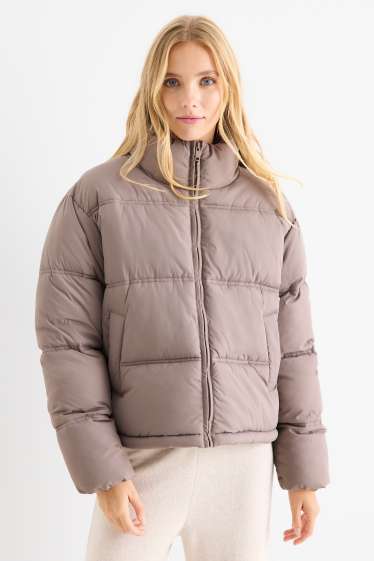 Damen - Steppjacke - taupe