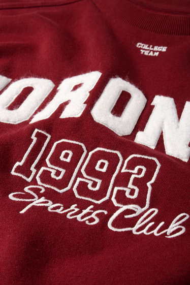 Femmes - Sweat - rouge foncé