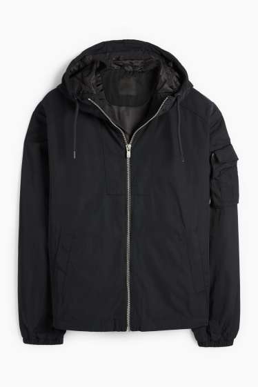 Men - Jacket with hood - black