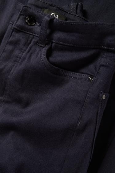 Women - Cloth trousers - high waist - recycled - dark blue