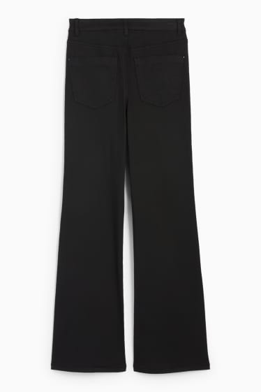 Women - Cloth trousers - high waist - recycled - black