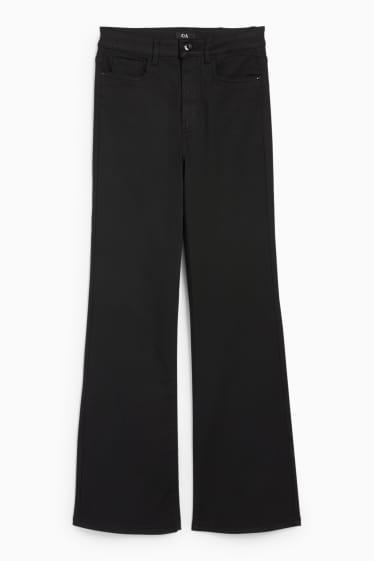 Women - Cloth trousers - high waist - recycled - black