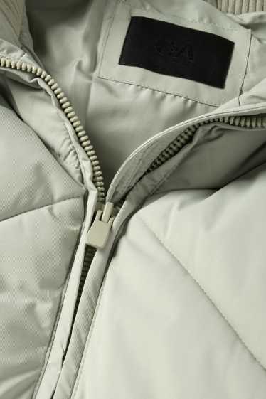 Damen - Steppjacke mit Kapuze - wasserabweisend - mintgrün