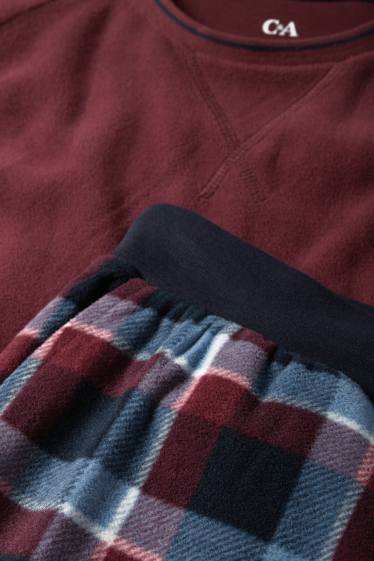 Herren - Winterpyjama - bordeaux