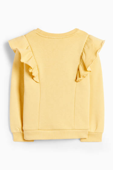 Enfants filles - Fleurs - sweat - jaune