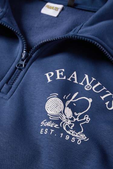 Pánské - Mikina - Peanuts - tmavomodrá